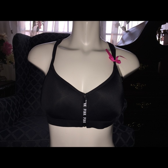 PINK Victoria's Secret Other - NWT - Pink by VS Black Sports Bra Size Large